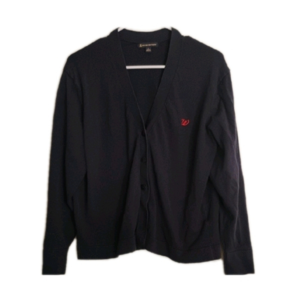 Brooks Brothers Blue Cardigan Sweater with Classic Design Walgreens Logo
